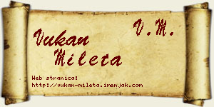 Vukan Mileta vizit kartica